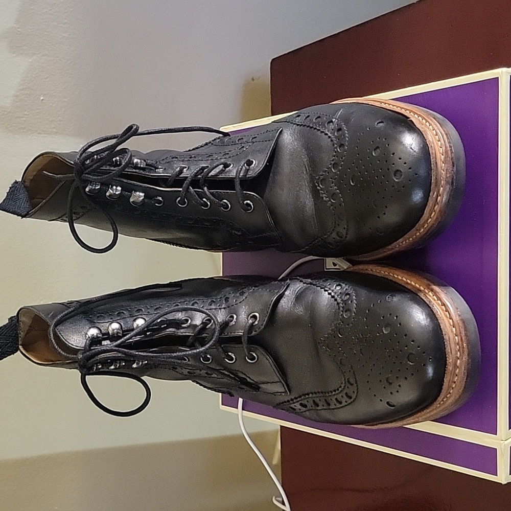 Gernson wingtip Genuine leather boots